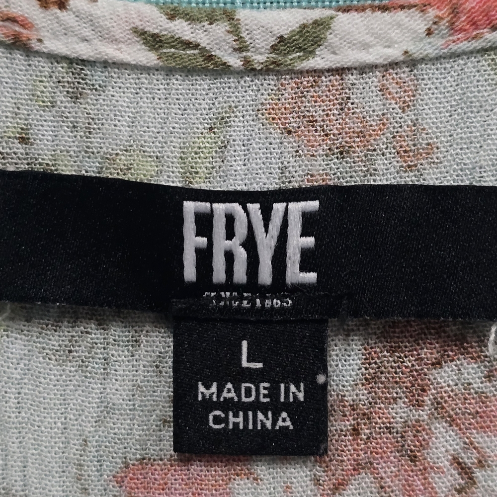 Frye Women's Summer Maxi Dress Floral Pattern Fully Lined Button Front EUC - Picture 4 of 7